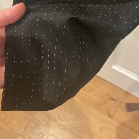FULL SUIT-Ann Taylor Loft women’s pinstriped black pants suit size 16 - Picture 8 of 8